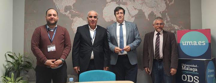 بحث اوجه التعاون بين جامعة الحسين بن طلال وجامعة ملقا- إسبانيا.